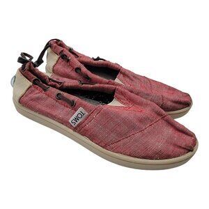 TOMS Shoes Kids Size 13.5 Red Classic Youth 501112